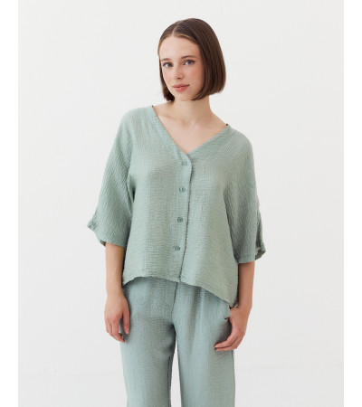 BLUSA TENCEL EFECTO ARRUGADO