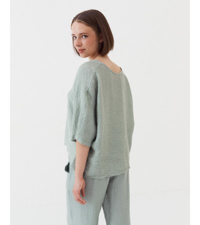 BLUSA TENCEL EFECTO ARRUGADO