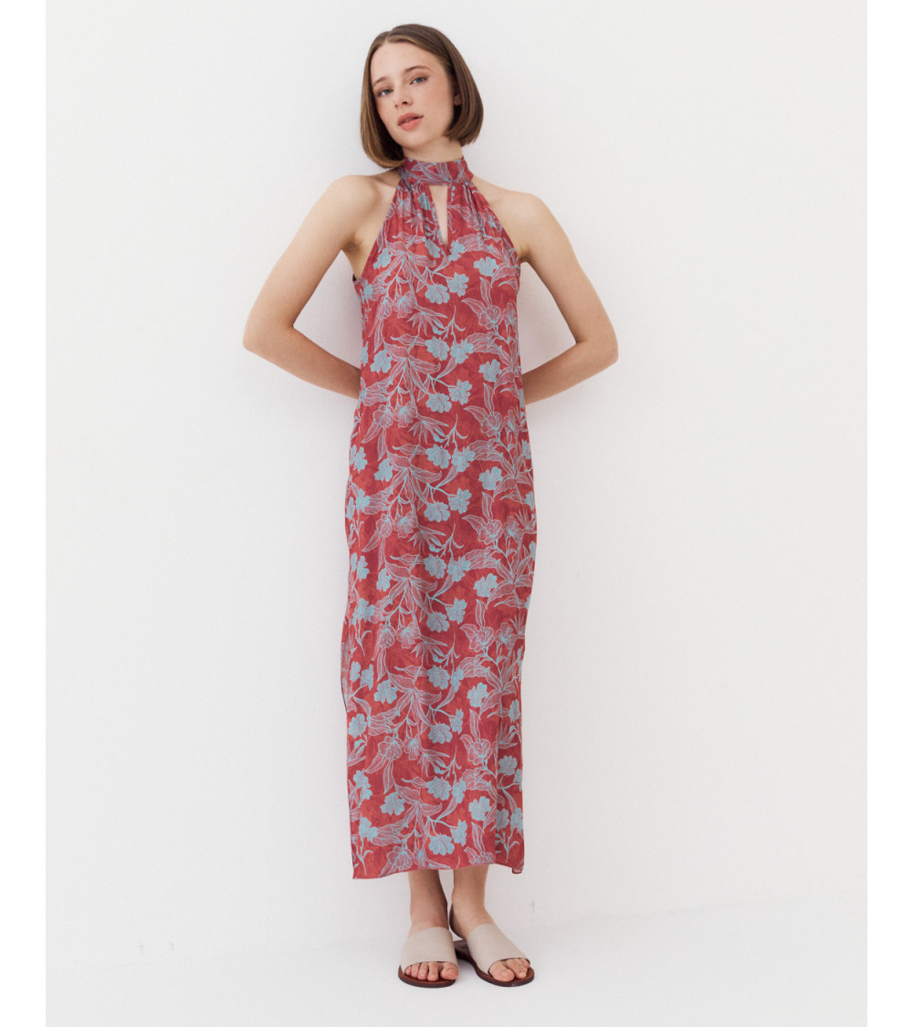 VESTIDO HALTER FLORES