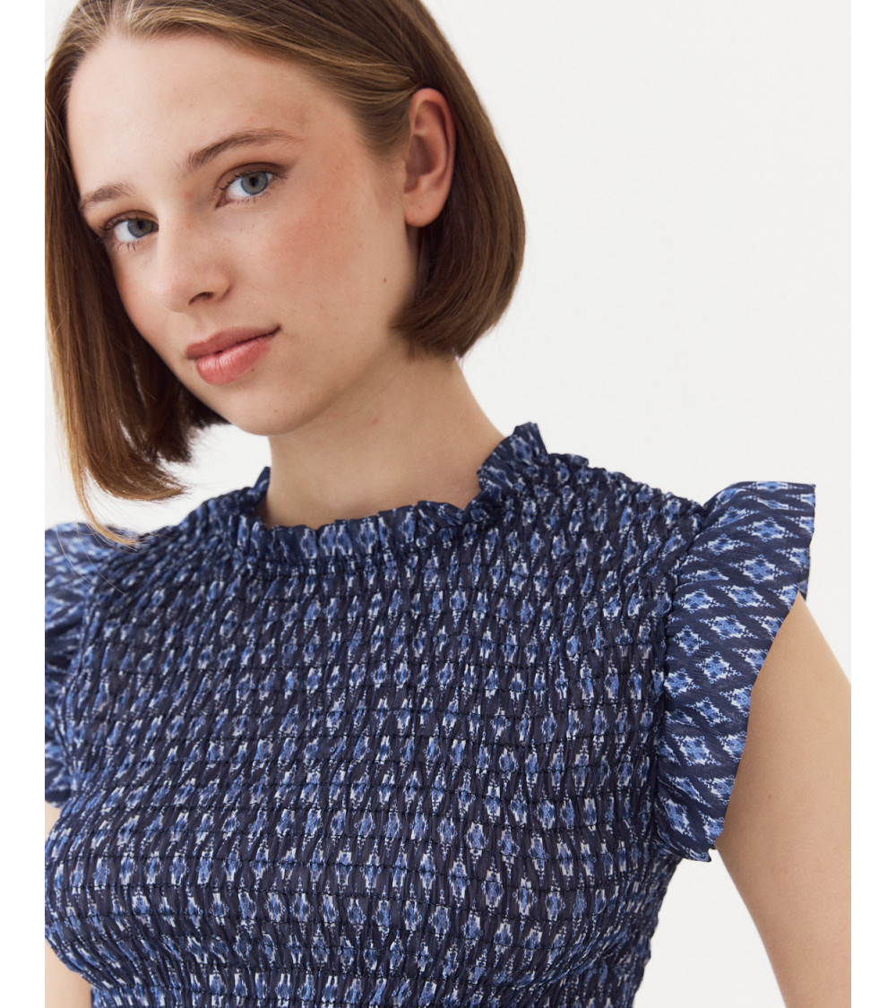 TOP ESTAMPADO FRUNCIDO