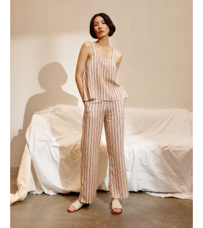 PANTALÓN FLUIDO CON ESTAMPADO DE RAYAS | MULAYA