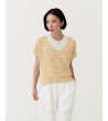 CHALECO HOLGADO CROCHET HILO METALIZADO | MULAYA
