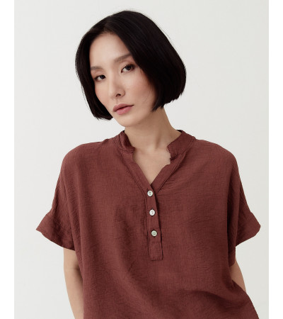 BLUSA MANGA MURCIÉLAGO CUELLO MAO | MULAYA