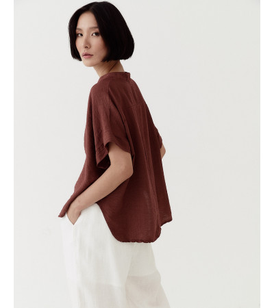 BLUSA MANGA MURCIÉLAGO CUELLO MAO | MULAYA