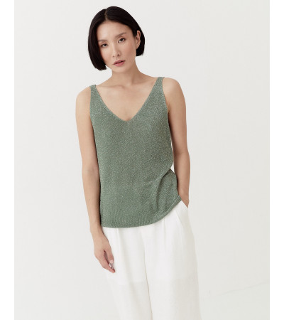 TOP CUELLO EN V  BRILLOS | MULAYA