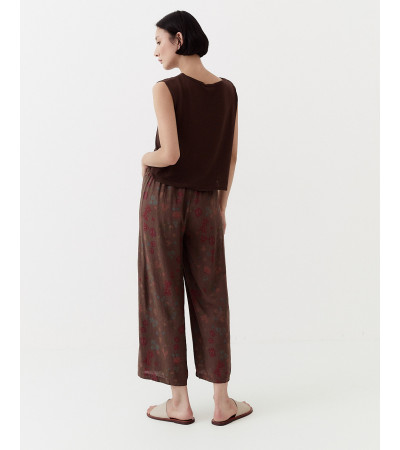 PANTALÓN CULOTTE DE LINO ESTAMPADO | MULAYA