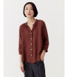 CAMISA DE CUELLO MAO Y MANGA TRES CUARTOS | MULAYA