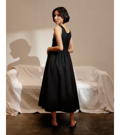 VESTIDO LARGO MANGA SISA COMBINADO | MULAYA