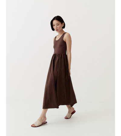 VESTIDO LARGO MANGA SISA COMBINADO | MULAYA