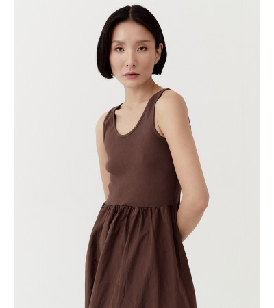 VESTIDO LARGO MANGA SISA COMBINADO | MULAYA