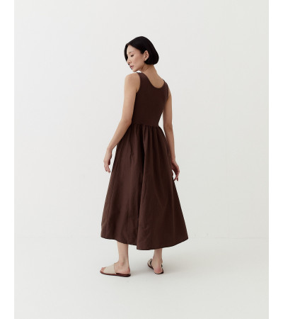 VESTIDO LARGO MANGA SISA COMBINADO | MULAYA
