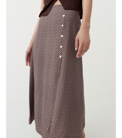 FALDA MIDI CON ABERTURA | MULAYA