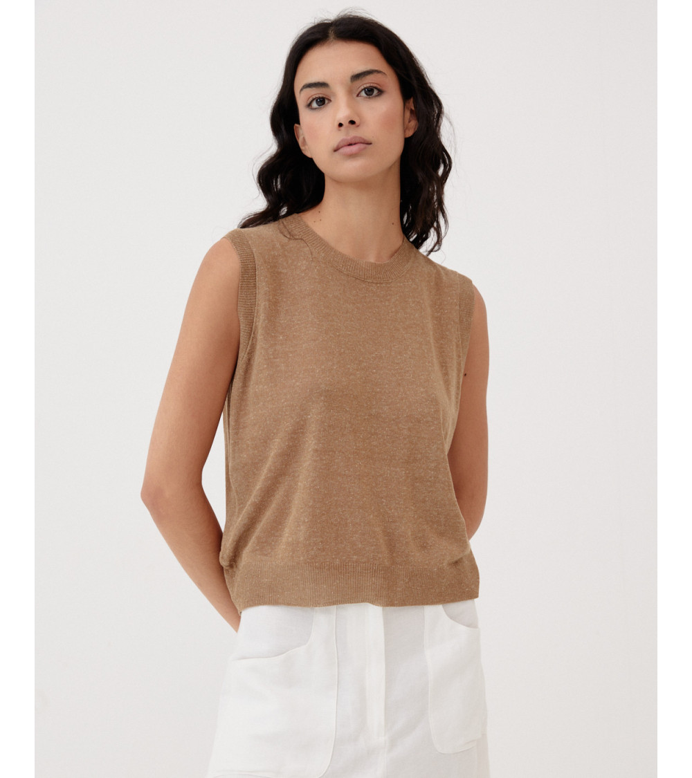 TOP/ CHALECO DE PUNTO | MULAYA