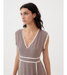 VESTIDO LARGO CUELLO EN V | MULAYA