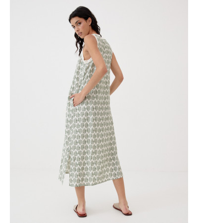 VESTIDO LARGO MANGA SISA ESTAMPADO | MULAYA