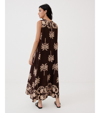 VESTIDO LARGO ESTAMPADO PALMERAS | MULAYA