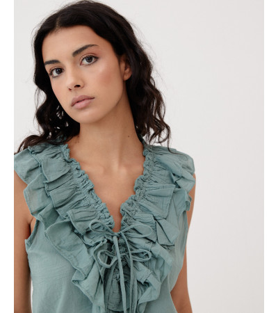 BLUSA VOLANTE LAZADAS | MULAYA