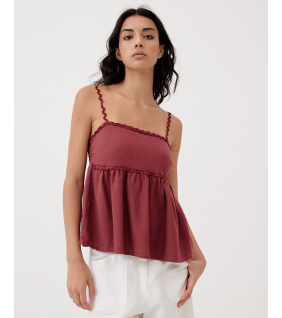 CROP TOP TIRANTES FINOS ONDULADOS | MULAYA