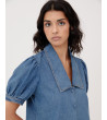CAMISA MANGA GLOBO CUELLO SOLAPA | MULAYA