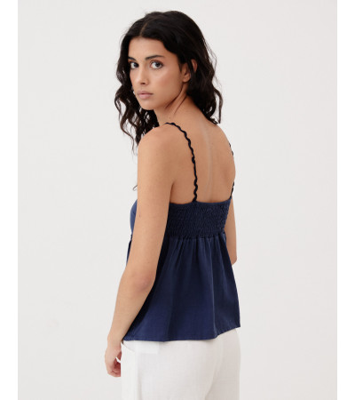 CROP TOP TIRANTES FINOS ONDULADOS | MULAYA