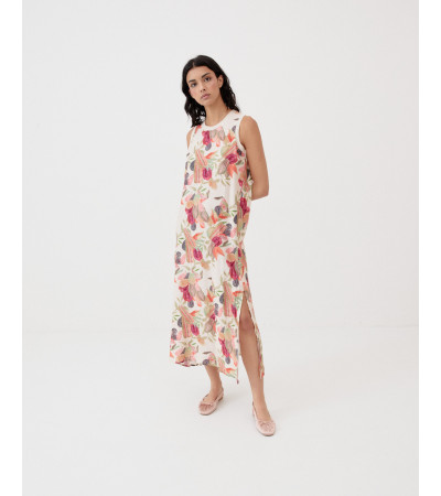 VESTIDO LARGO MANGA SISA ESTAMPADO