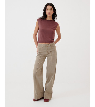 PANTALÓN WIDE LEG COSTURAS | MULAYA