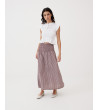 FALDA MIDI ESTAMPADA CINTURA ELÁSTICA | MULAYA