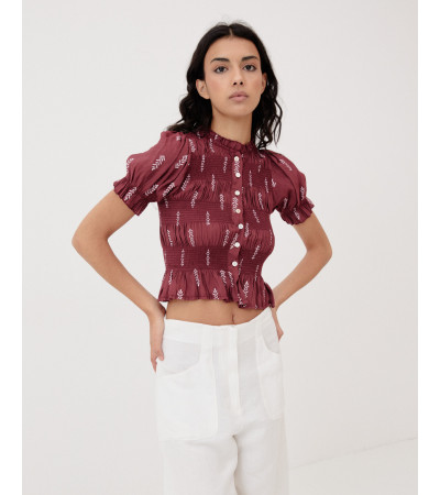 BLUSA CROP FRUNCIDOS | MULAYA