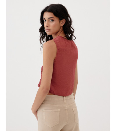 CROP TOP PLISADO BOTONES |MULAYA