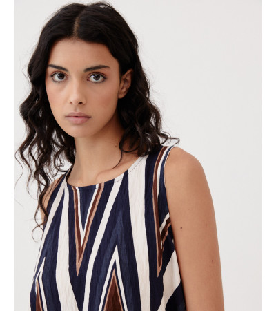 TOP ASIMÉTRICO FLUIDO ESTAMPADO | MULAYA