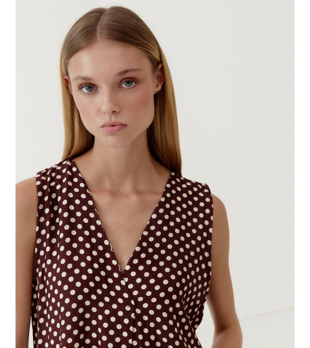 VESTIDO LARGO ESTAMPADO LUNARES MULAYA - Main Image