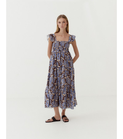VESTIDO FRUNCIDO ESTAMPADO | MULAYA