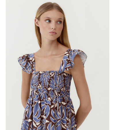 VESTIDO FRUNCIDO ESTAMPADO | MULAYA