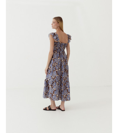 VESTIDO FRUNCIDO ESTAMPADO | MULAYA