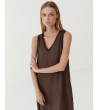 VESTIDO LARGO CUELLO EN V | MULAYA