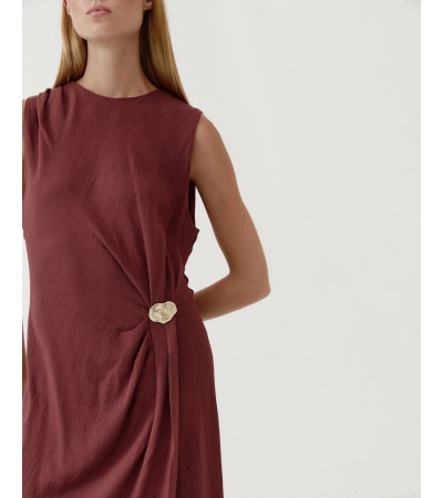 VESTIDO APILQUE DORADO | MULAYA