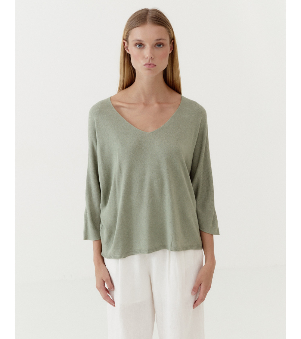 JERSEY PUNTO FINO CUELLO PICO | MULAYA