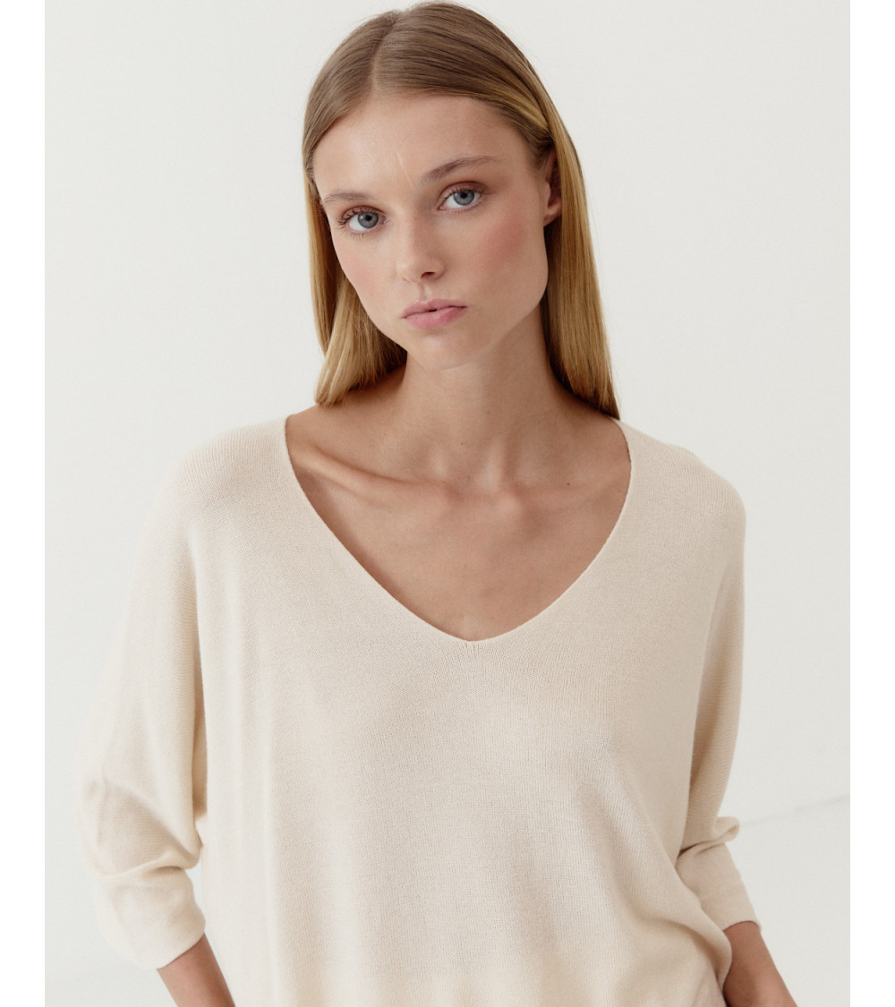 JERSEY PUNTO FINO CUELLO PICO | MULAYA