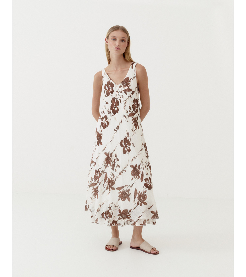 VESTIDO MIDI FLUIDO ESTAMPADO | MULAYA