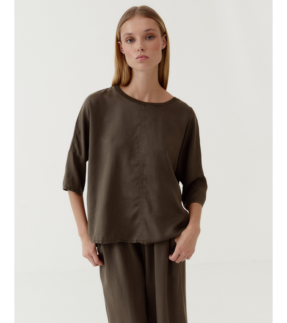 BLUSA CUELLO REDONDO RIB | MULAYA