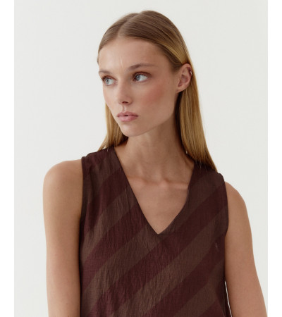 VESTIDO RAYADO CUELLO EN V | MULAYA