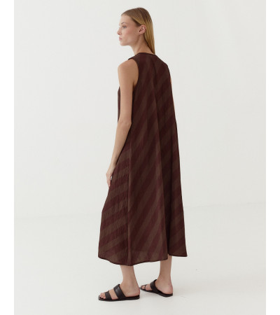 VESTIDO RAYADO CUELLO EN V | MULAYA