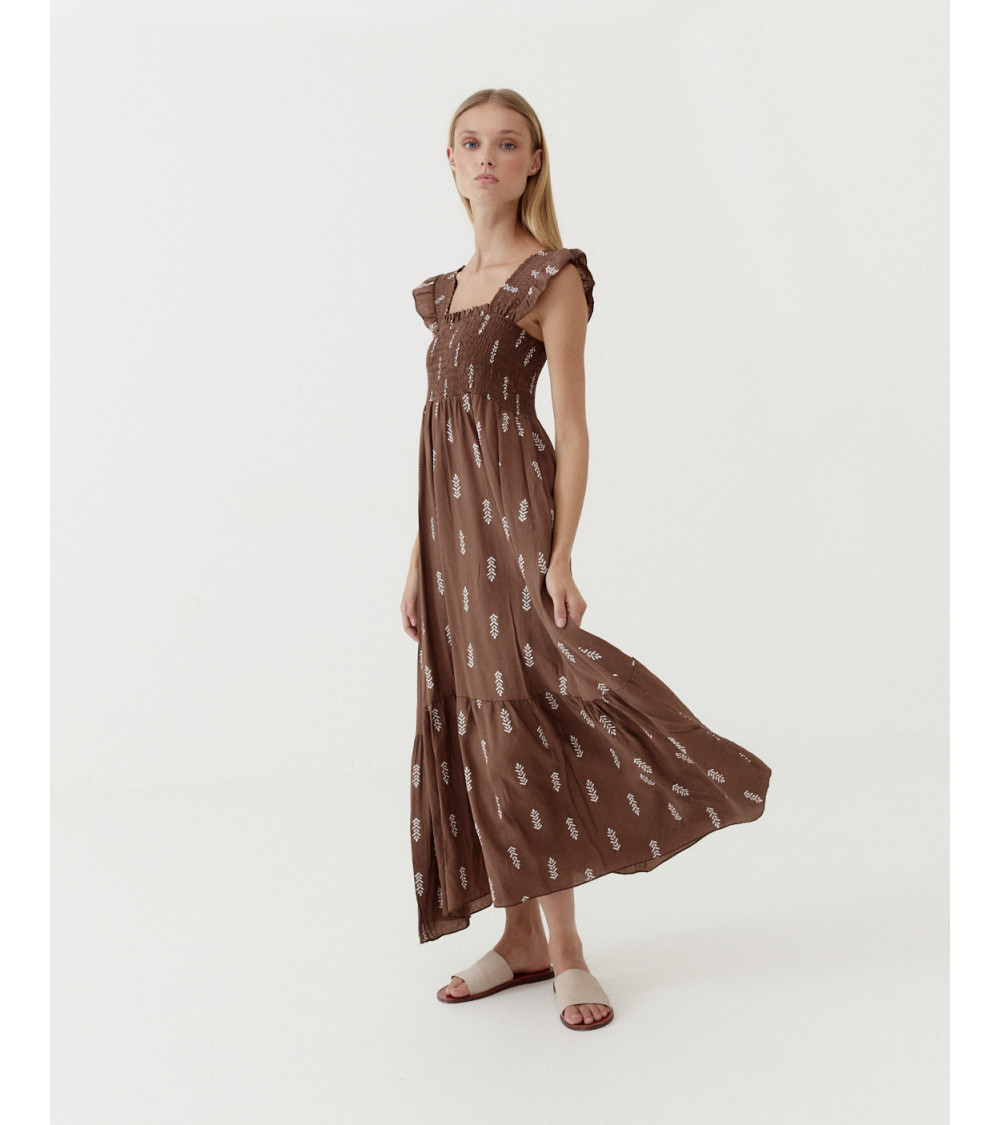 VESTIDO FRUNCIDO TIRANTES ESTAMPADO