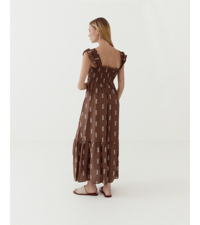 VESTIDO FRUNCIDO TIRANTES ESTAMPADO