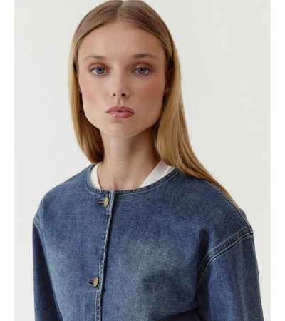 CHAQUETA DENIM BOTONES DORADOS | MULAYA