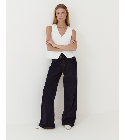 JEANS WIDE LEG CINTURA CRUZADA | MULAYA