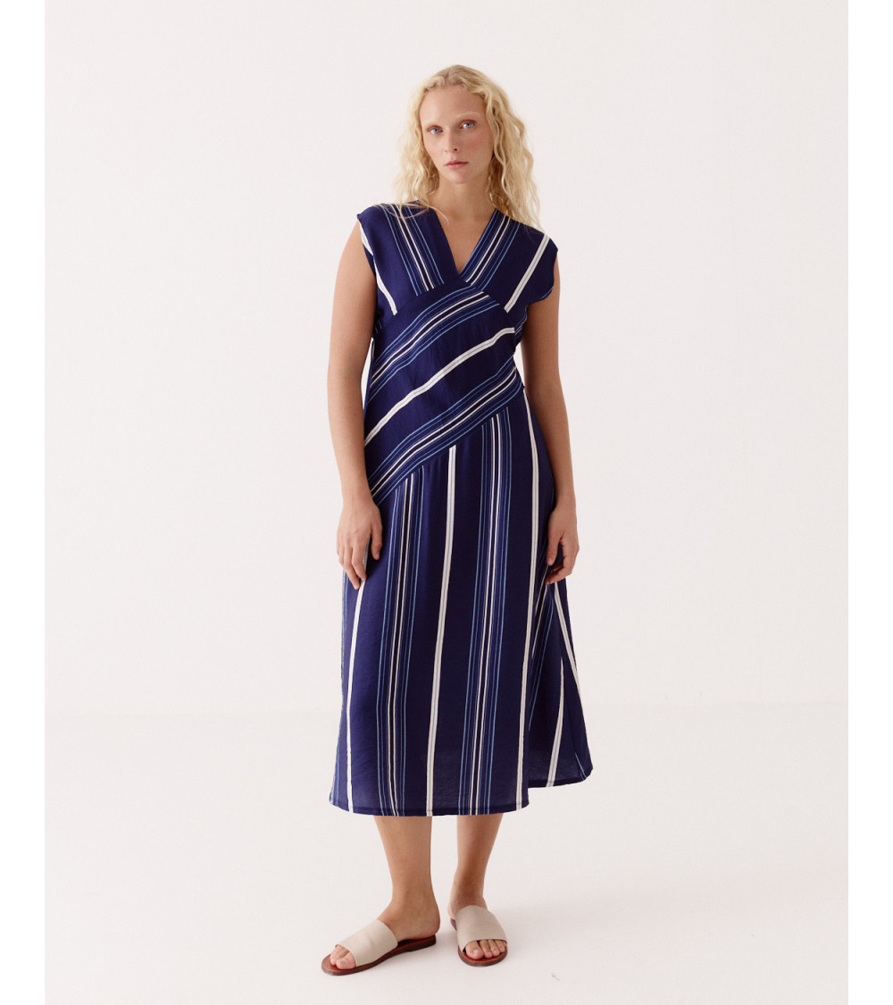 VESTIDO MIDI CINTURA CRUZADA | MULAYA