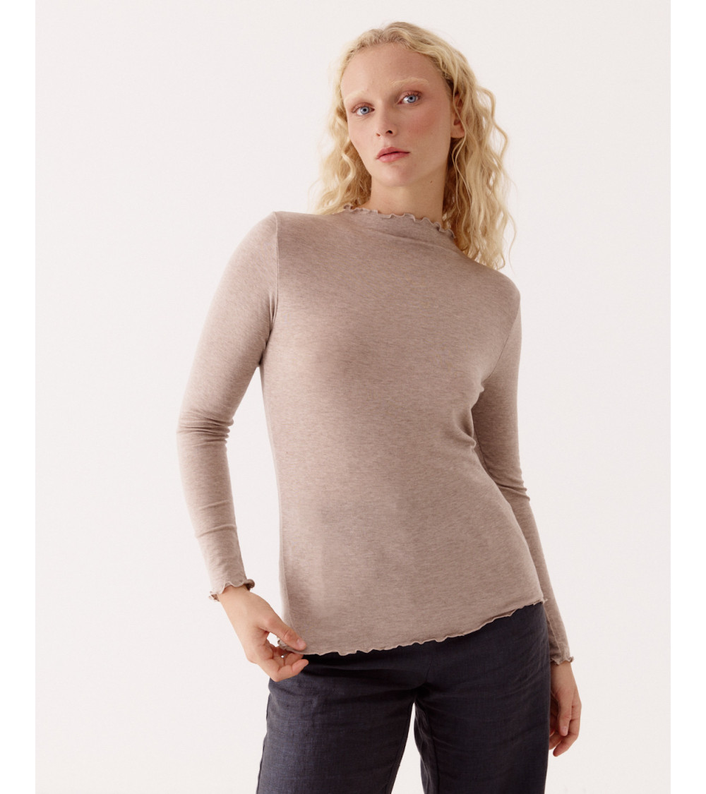CAMISETA MANGA LARGA CUELLO PERKINS | MULAYA