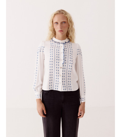 CAMISA CUELLO MAO BORDADA | MULAYA