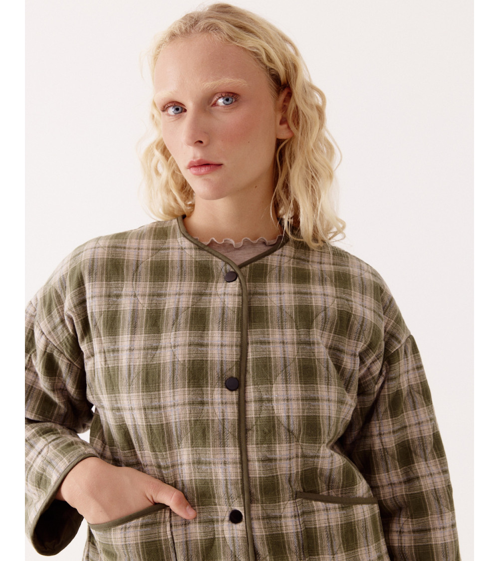 CHAQUETA DE ALGODÓN CUADROS | MULAYA